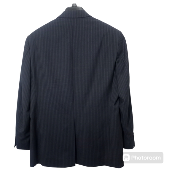 Ralph Lauren Men’s 40R Navy Pinstripe Wool Blazer – Classic Fit - Picture 11 of 16